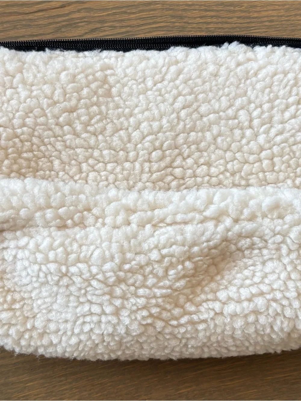 Athleta Cream Sherpa toiletry bag